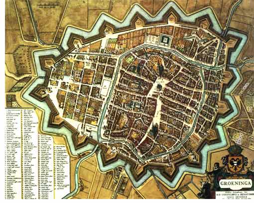 Old city map of Groningen