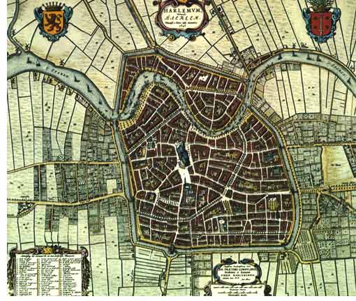 Old city map of Haarlem
