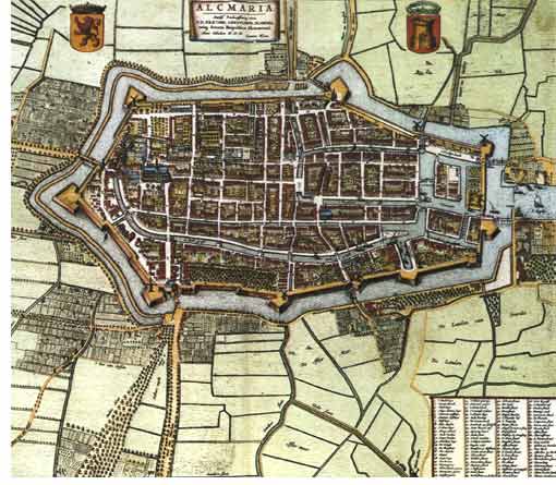 Old city map of Alkmaar