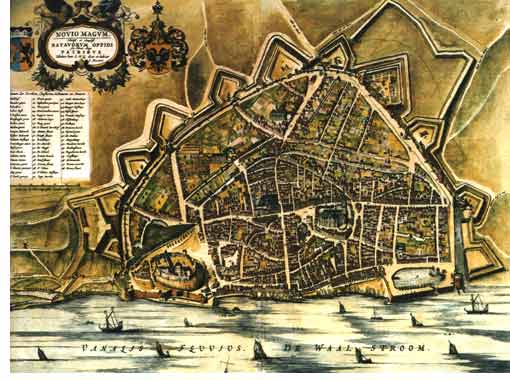 Old city map of Nijmegen