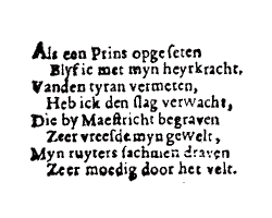 Wilhelmus - Dutch national anthem - stanza 11